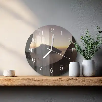 Relógio de decoração redondo Montanha oceânica