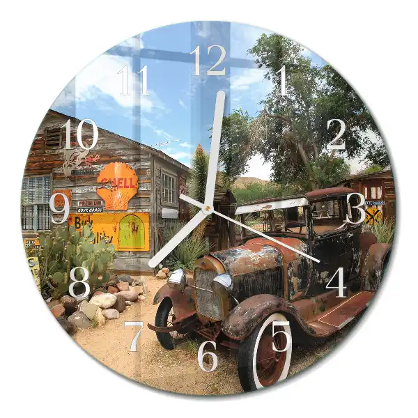 Relógio de parede redondo Carro velho