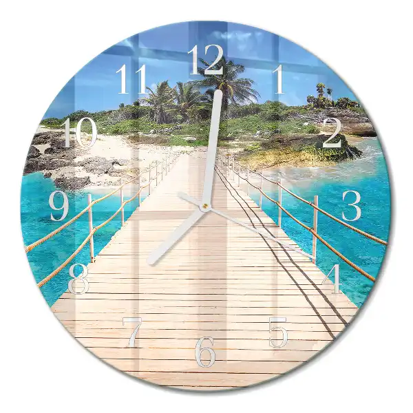 Relógio de decoração redondo Ponte na ilha