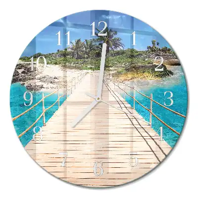 Relógio de decoração redondo Ponte na ilha