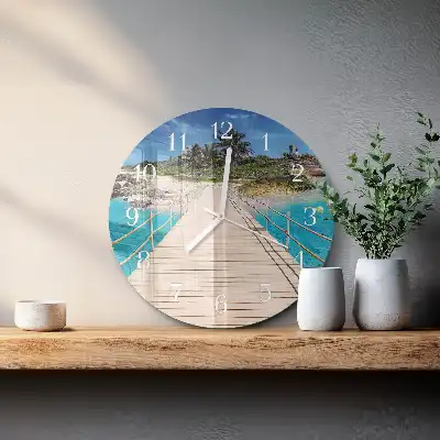 Relógio de decoração redondo Ponte na ilha