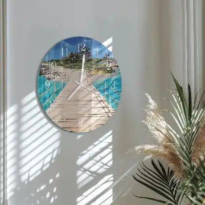 Relógio de decoração redondo Ponte na ilha