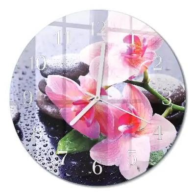 Relógio redondo Orquídea