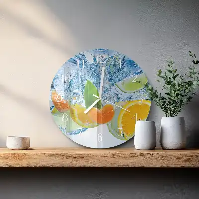 Relógio de parede redondo Planta cítrica