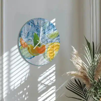 Relógio de parede redondo Planta cítrica