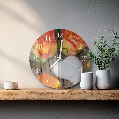 Relógio de decoração redondo Coração