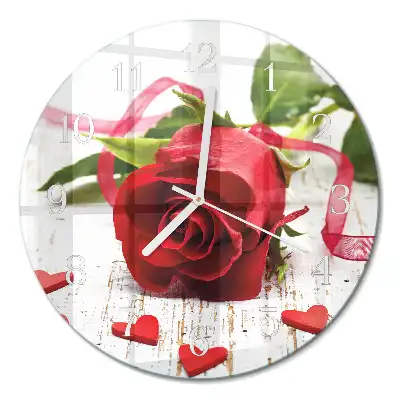 Relógio de parede redondo Rosa