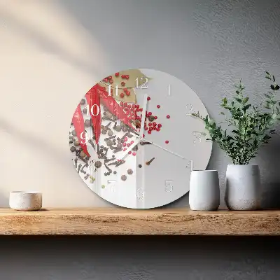 Relógio de decoração redondo Pimentão vermelho