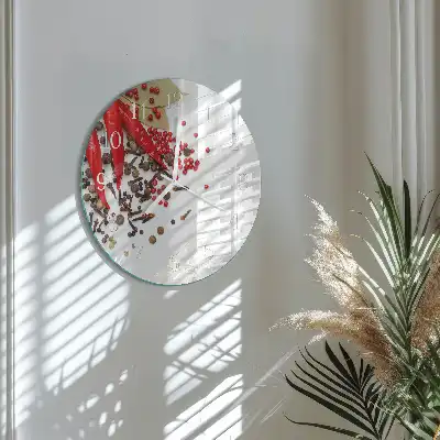 Relógio de decoração redondo Pimentão vermelho