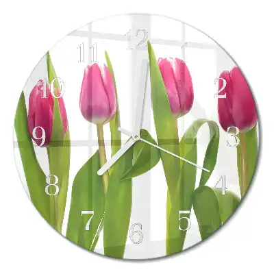 Relógio redondo Tulipas