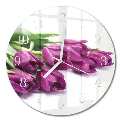 Relógio redondo Tulipas