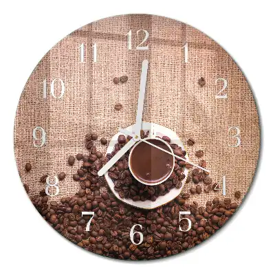 Relógio de decoração redondo Grãos de café