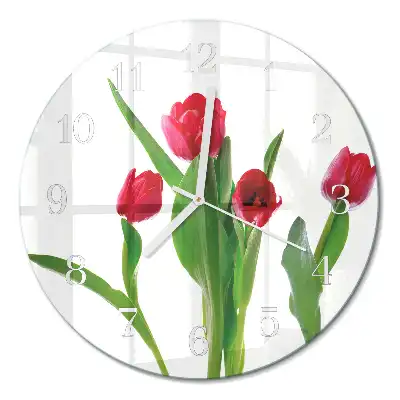 Relógio de parede redondo Tulipas