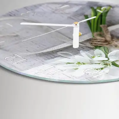 Relógio de decoração redondo Um buquê de flores