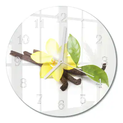 Relógio redondo Orquídea de baunilha