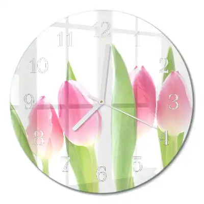 Relógio de parede redondo Tulipas