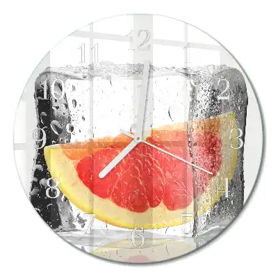 Relógio de parede redondo Sorvete de toranja