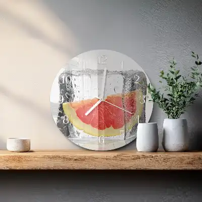 Relógio de parede redondo Sorvete de toranja