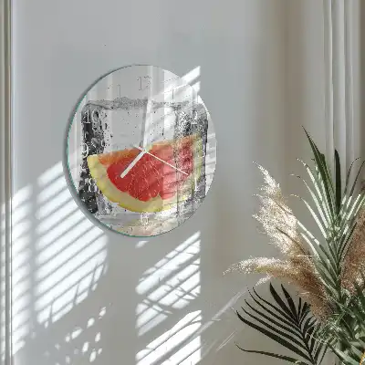 Relógio de parede redondo Sorvete de toranja