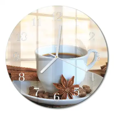 Relógio de decoração redondo Café