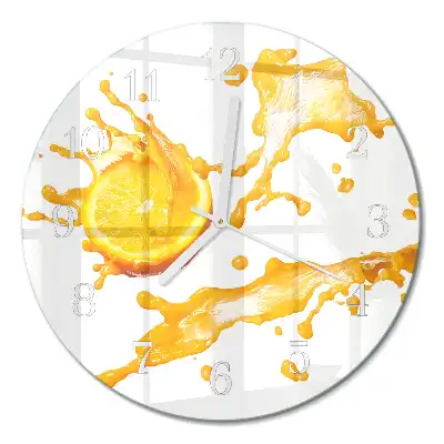 Relógio de parede redondo Suco de laranja