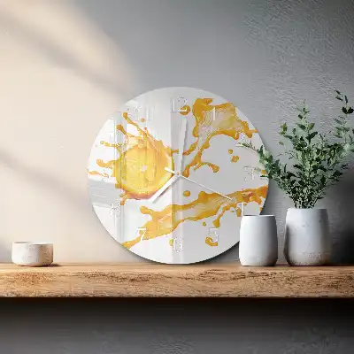 Relógio de parede redondo Suco de laranja