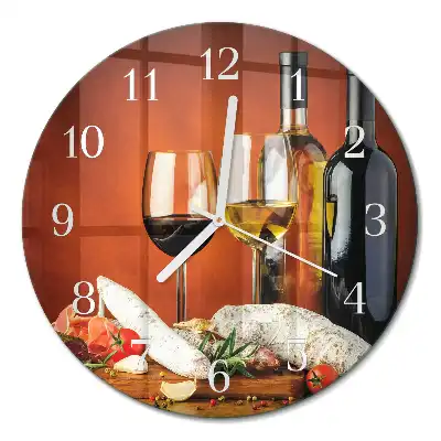 Relógio de parede redondo Vinho