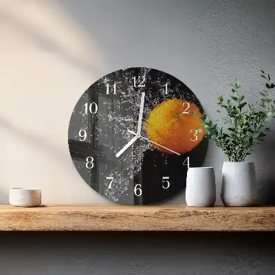 Relógio de decoração redondo Laranja