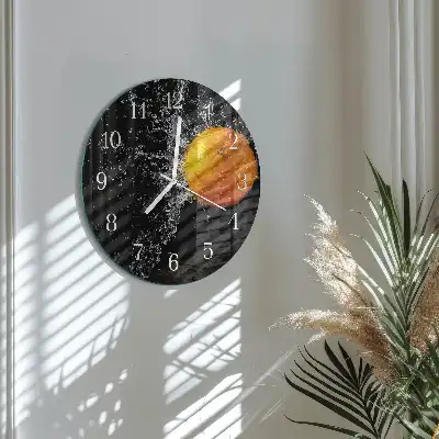 Relógio de decoração redondo Laranja