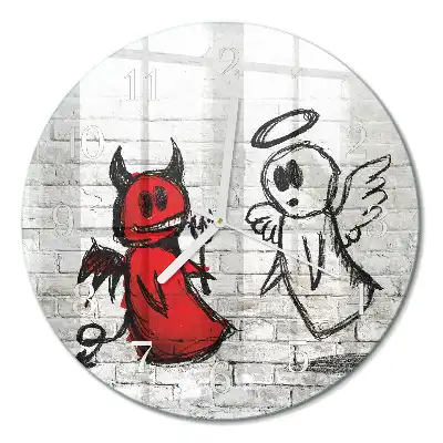Relógio redondo Anjo Demônio