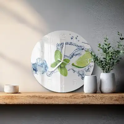 Relógio de decoração redondo Hortelã