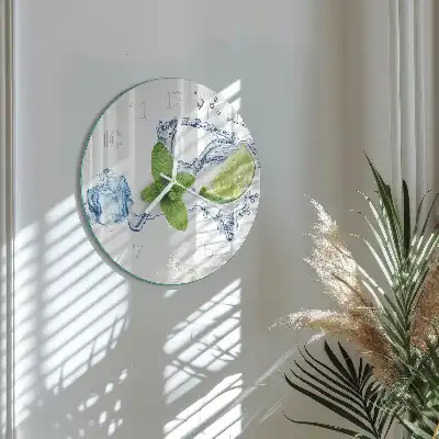 Relógio de decoração redondo Hortelã
