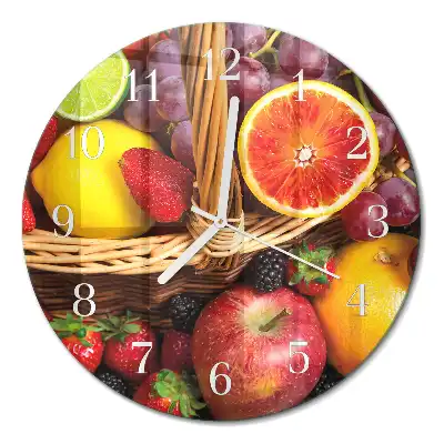 Relógio de decoração redondo Fruta