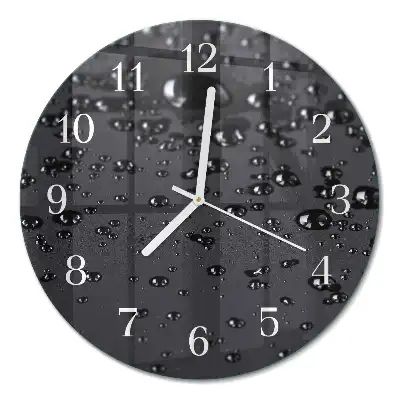 Relógio de decoração redondo Gotas