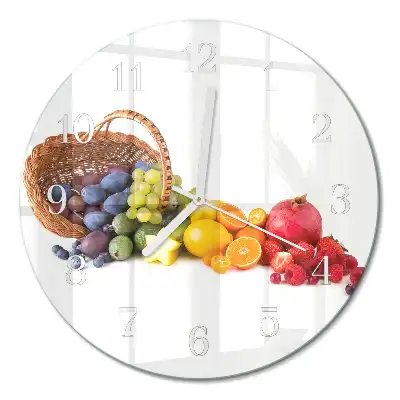 Relógio de decoração redondo Fruta