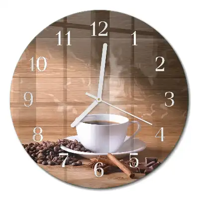 Relógio de decoração redondo Café