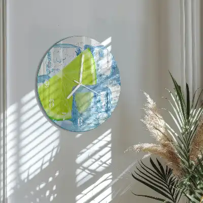 Relógio de decoração redondo Gelo de limão