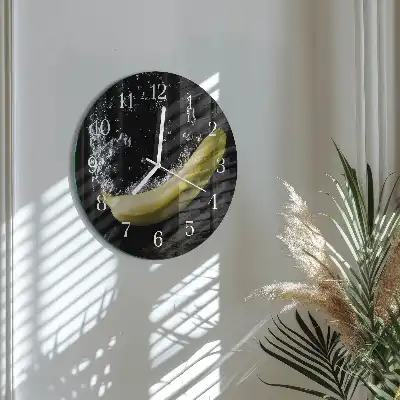 Relógio de parede redondo Banana