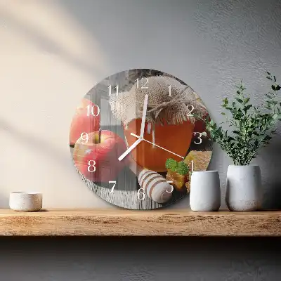 Relógio de decoração redondo Maçã com mel