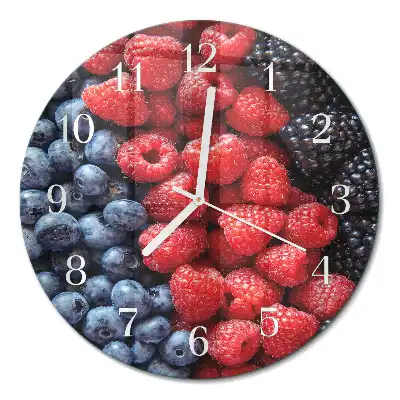 Relógio redondo Frutas vermelhas