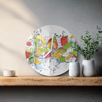 Relógio de parede redondo Água de frutas