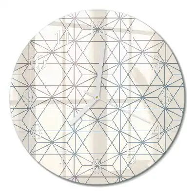 Relógio de parede redondo Padrão geométrico