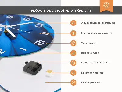 Relógio de decoração redondo Gato preto