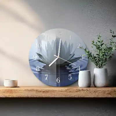 Relógio de decoração redondo lírio d'água