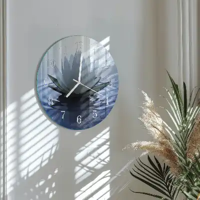 Relógio de decoração redondo lírio d'água