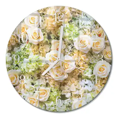 Relógio de decoração redondo Flores elegantes