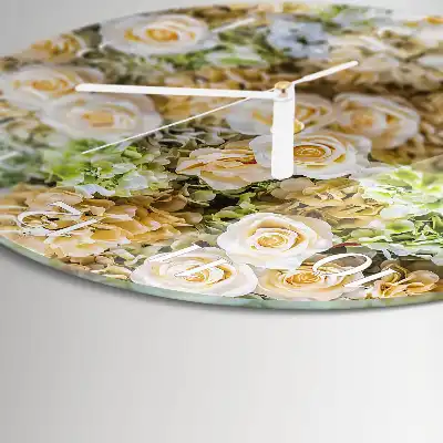 Relógio de decoração redondo Flores elegantes