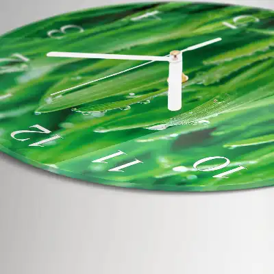 Relógio de decoração redondo Grama verde