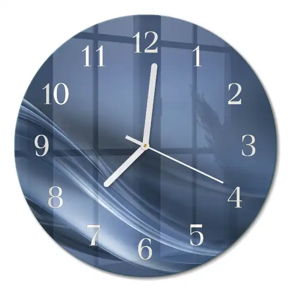 Relógio de decoração redondo Ondas azuis