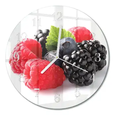 Relógio de decoração redondo Frutas vermelhas
